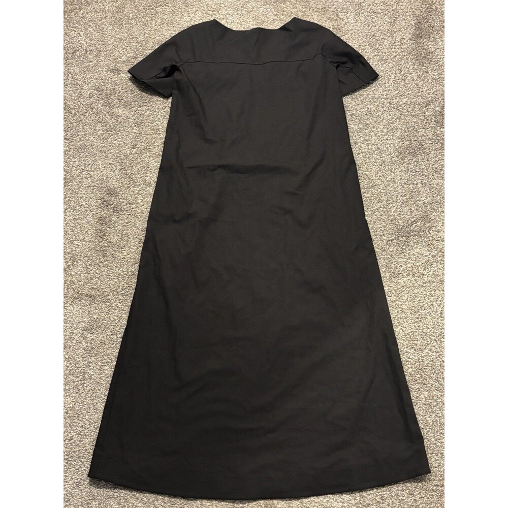 COS Womens Scoop Neck Midi Dress Size 2 Casual Dress Black Short Sleeve - Picture 7 of 7